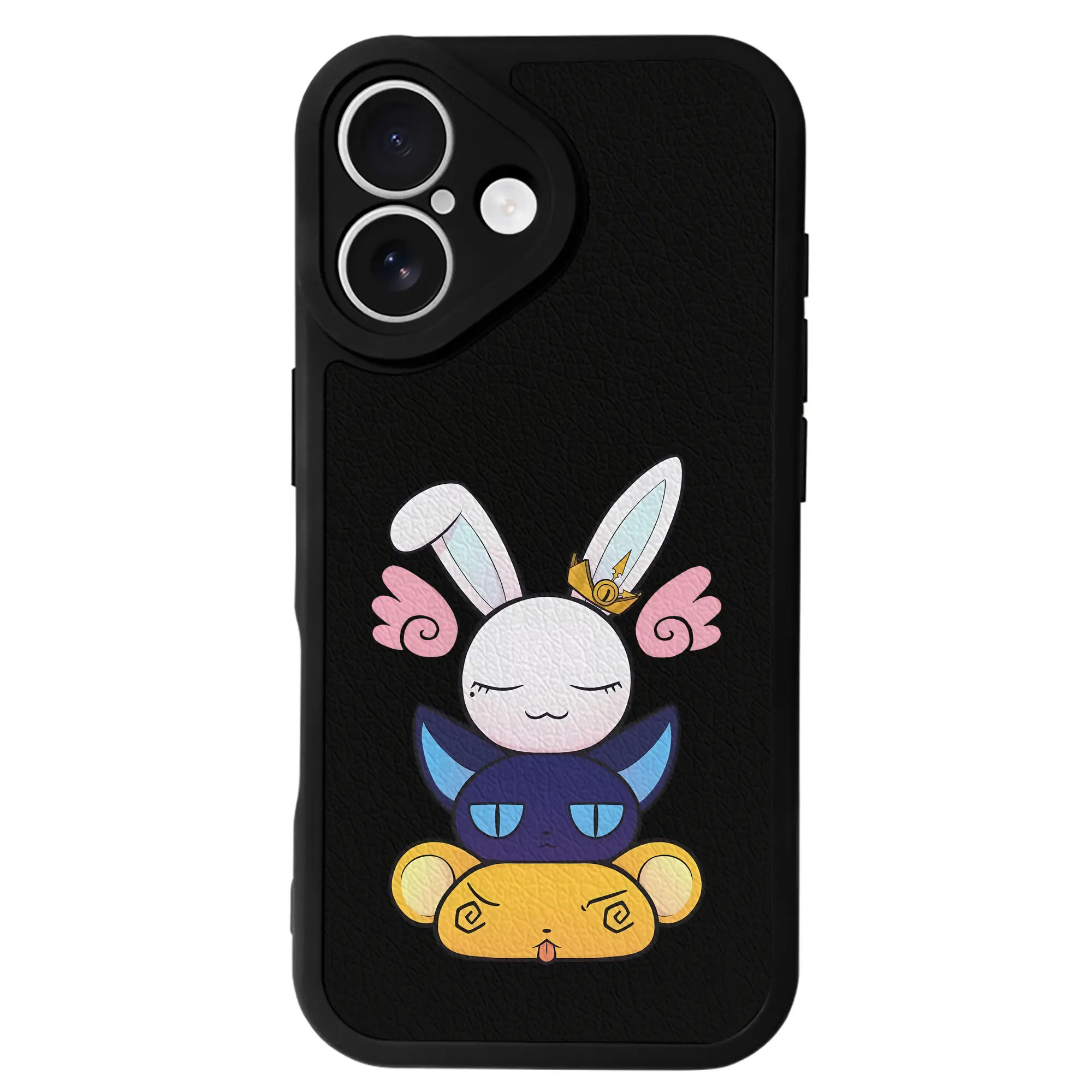 カードキャプターさくら グッズ,モモ - IPhone 16シリーズ対応 ・ シリコンスマホケース ・ レザー調 ・ 高精度フィット ・ 耐衝撃 ・ ワイヤレス充電対応 ・ 精密カット